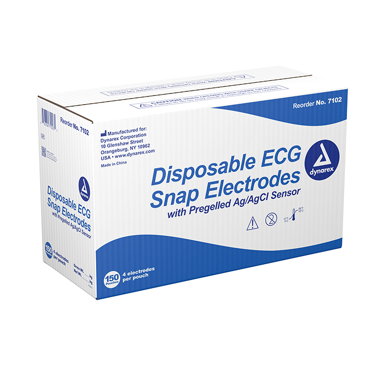 Dynarex ECG Snap Electrode - 4 per Pouch (600 Count) Dynarex ECG Snap Electrode - 4 per Pouch (600 Count)