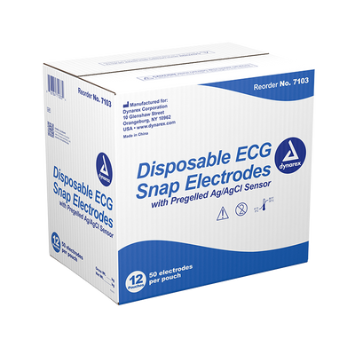 Dynarex ECG Snap Electrode - 50 per Pouch (600 Count) Dynarex ECG Snap Electrode - 50 per Pouch (600 Count)