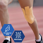 MedPride Kinesiology Tape – Tan 2”x5M Latex-Free Athletic Tape for Pain Relief, Injured Muscle Support, 24/Box, Case of 6 (144 Count) MedPride Kinesiology Tape – Tan 2”x5M Latex-Free Athletic Tape for Pain Relief, Injured Muscle Support, 24/Box, Case of 6 (144 Count)