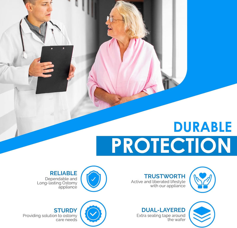 Safe N Simple 12" Drainable One Piece Pouch Standard Wear Cut to Fit Transparent with Tape Collar and velcro closure (80 Count) Safe N Simple 12" Drainable One Piece Pouch Standard Wear Cut to Fit Transparent with Tape Collar and velcro closure (80 Count)