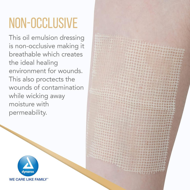 Dynarex Oil Emulsion Dressing, 3" x 8", 24ea/bx 6bxs/cs (144 Count) Dynarex Oil Emulsion Dressing, 3" x 8", 24ea/bx 6bxs/cs (144 Count)