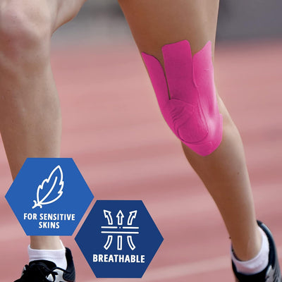 MedPride Kinesiology Tape – Pink 2”x5M Latex-Free Athletic Tape for Pain Relief, Injured Muscle Support, 24/Box, Case of 6 (144 Count) MedPride Kinesiology Tape – Pink 2”x5M Latex-Free Athletic Tape for Pain Relief, Injured Muscle Support, 24/Box, Case of 6 (144 Count)