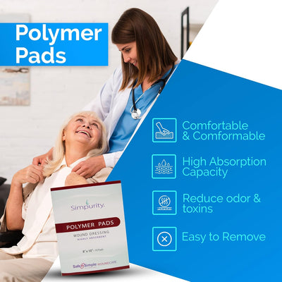 Safe N Simple Simpurity Highly Absorbent Polymer Pads Wound Dressing (80 Count) Safe N Simple Simpurity Highly Absorbent Polymer Pads Wound Dressing (80 Count)