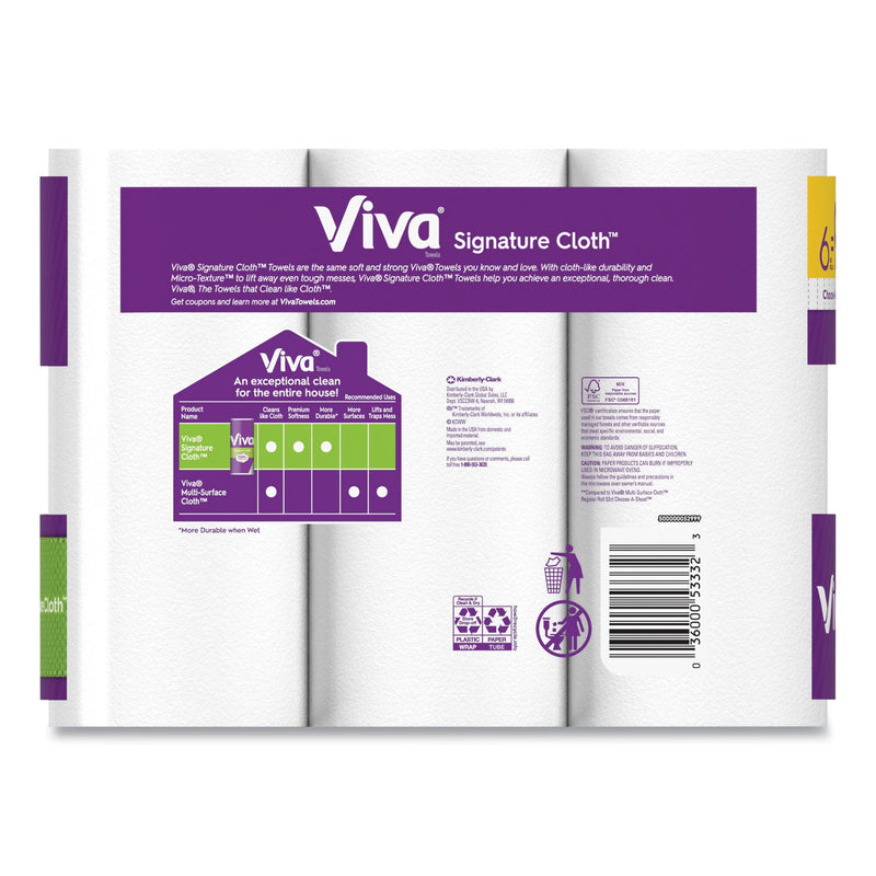 Viva Signature Cloth Choose-A-Sheet Kitchen Roll Paper Towels, 2-Ply, 11 x 5.9, White, 78 Sheets/Roll, 6 Roll/Pack, 4 Packs/Carton Viva Signature Cloth Choose-A-Sheet Kitchen Roll Paper Towels, 2-Ply, 11 x 5.9, White, 78 Sheets/Roll, 6 Roll/Pack, 4 Packs/Carton