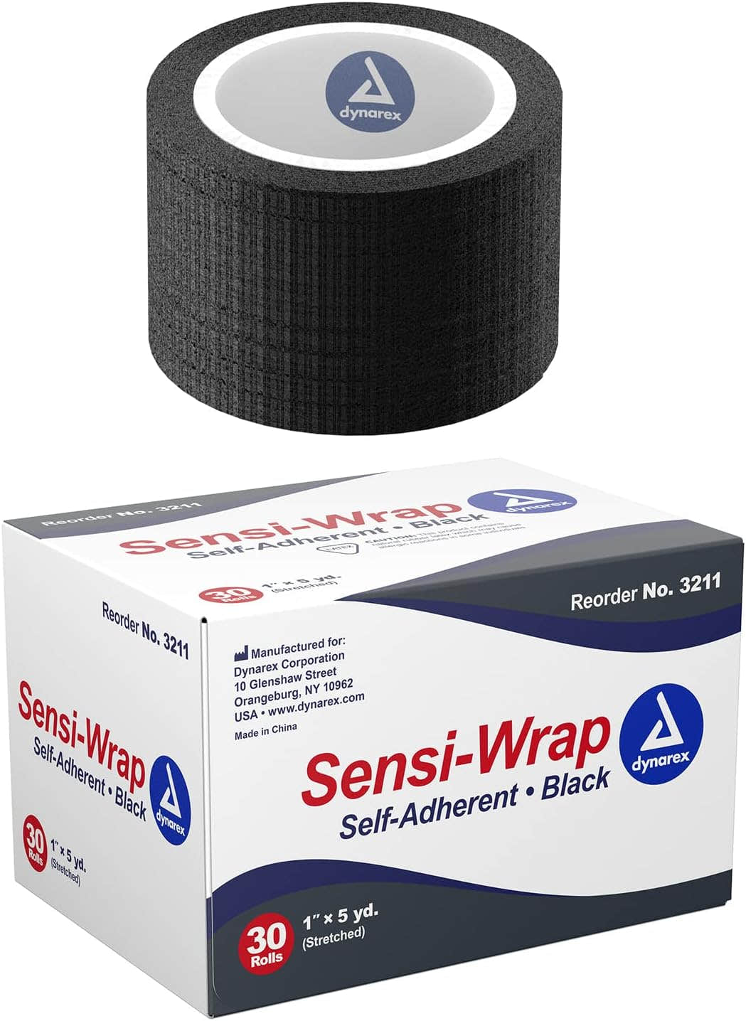 Dynarex Sensi Wrap, Self-Adherent, Black Dynarex Sensi Wrap, Self-Adherent, Black
