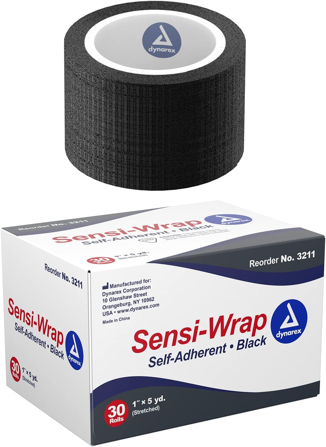Dynarex Sensi Wrap, Self-Adherent, Black Dynarex Sensi Wrap, Self-Adherent, Black