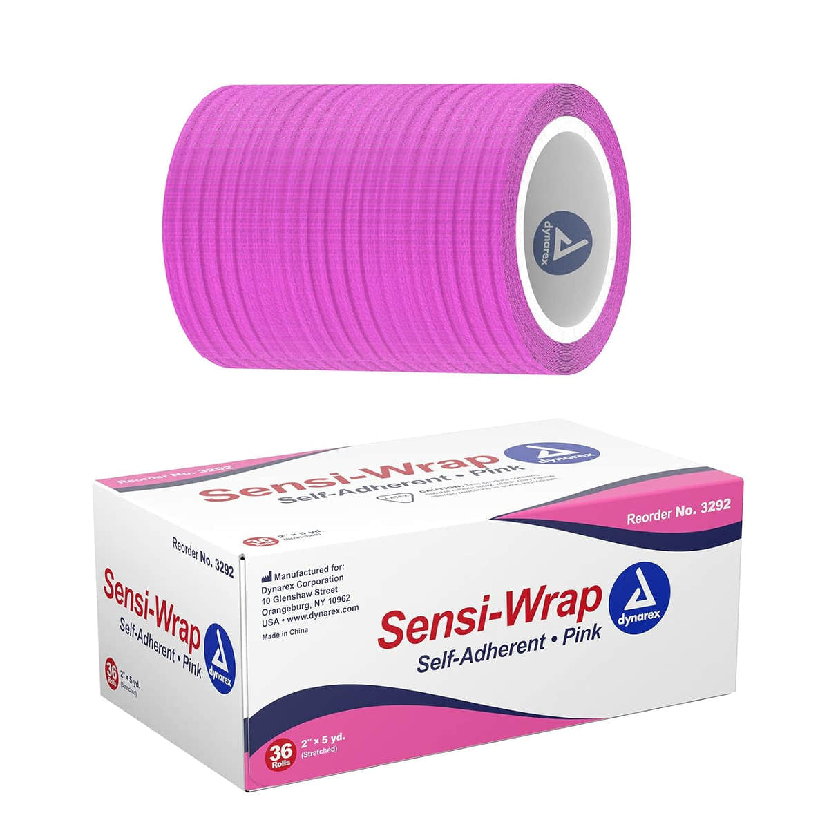 Dynarex Sensi Wrap, Self-Adherent, Pink Dynarex Sensi Wrap, Self-Adherent, Pink