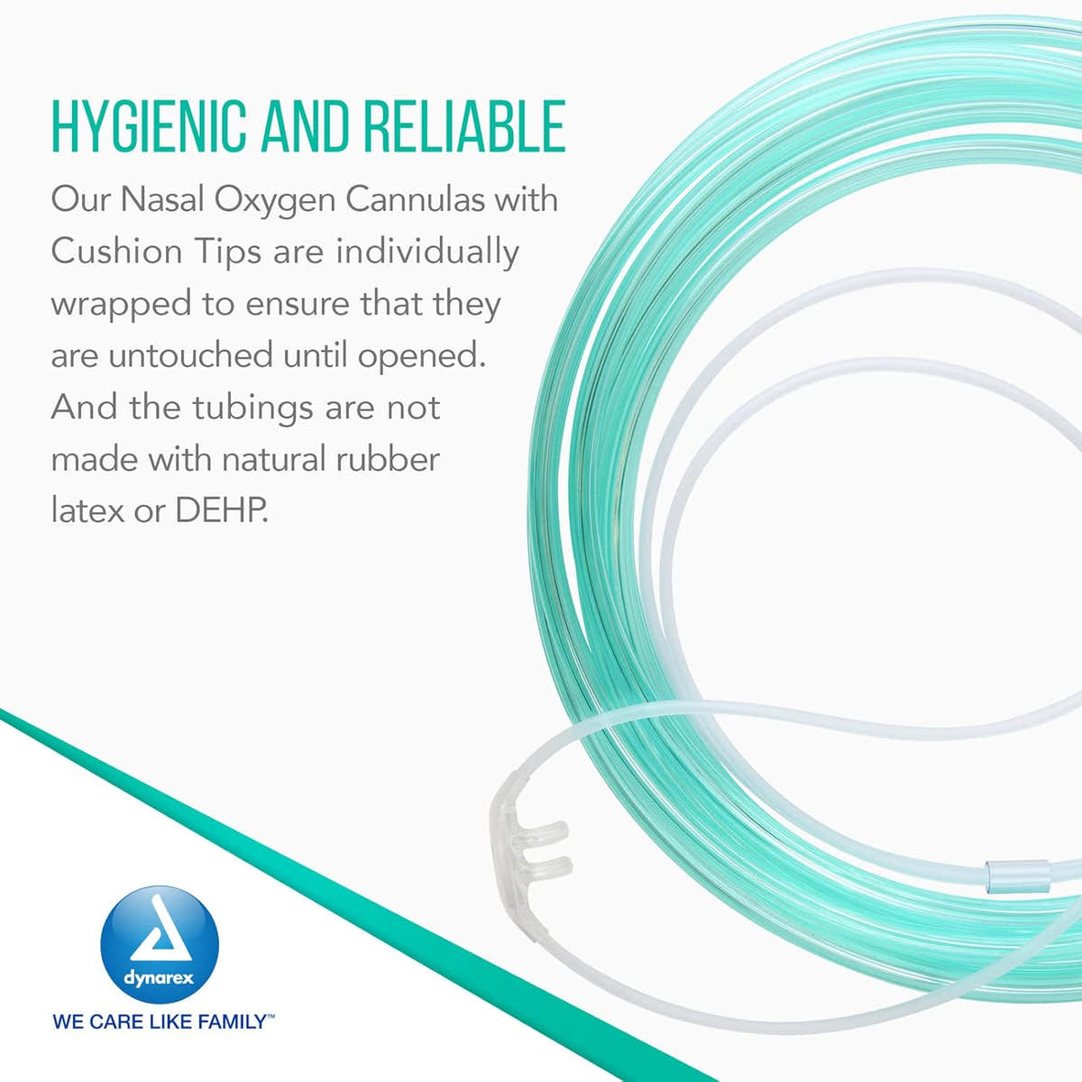 Dynarex Resp-O2 Nasal Oxygen Cannulas with Standard Tips - Adult, 21' Standard Connector (25 Count) Dynarex Resp-O2 Nasal Oxygen Cannulas with Standard Tips - Adult, 21' Standard Connector (25 Count)
