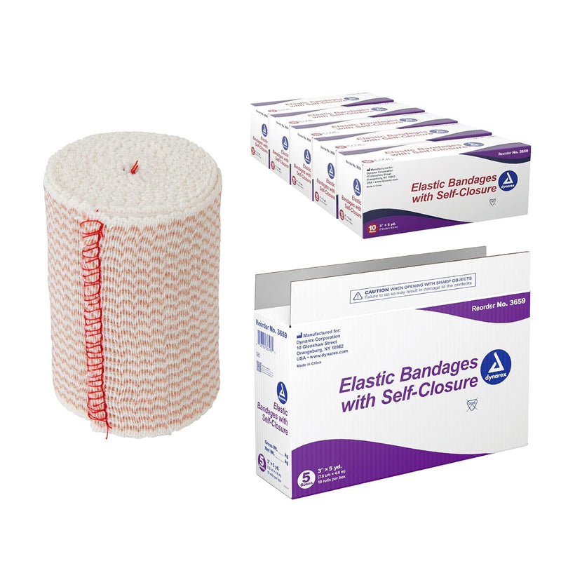 Dynarex Elastic Bandage w/ Self-Closure, 10ea/bx, 5bxs/cs (50 Count) Dynarex Elastic Bandage w/ Self-Closure, 10ea/bx, 5bxs/cs (50 Count)