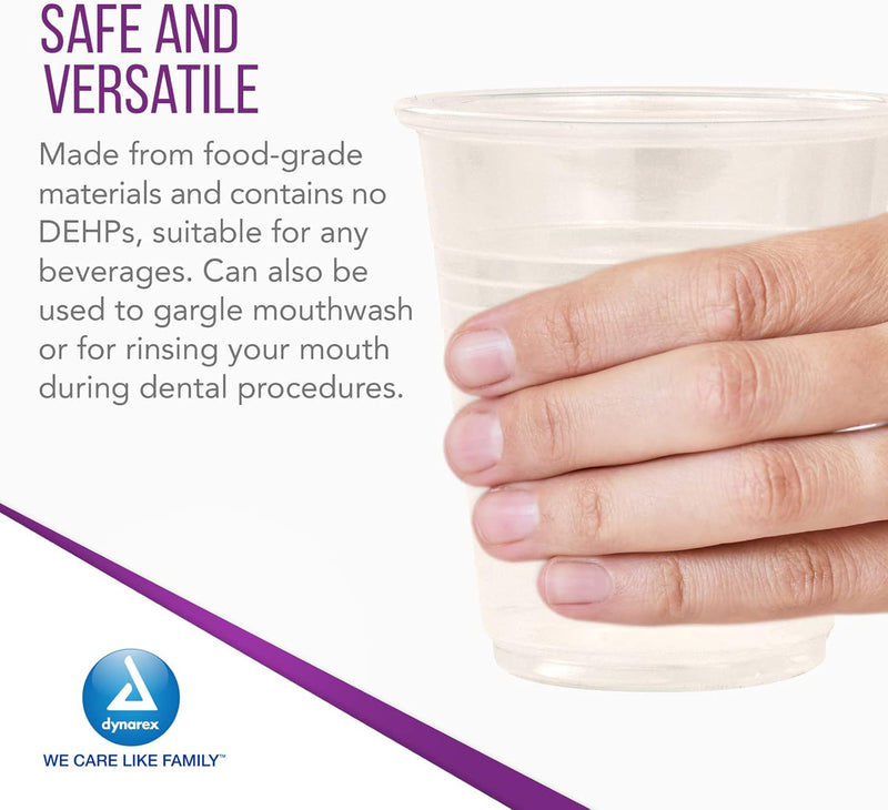 Dynarex Clear Plastic Cups - 100ea/bx, 25bxs/cs (2500 Count) Dynarex Clear Plastic Cups - 100ea/bx, 25bxs/cs (2500 Count)