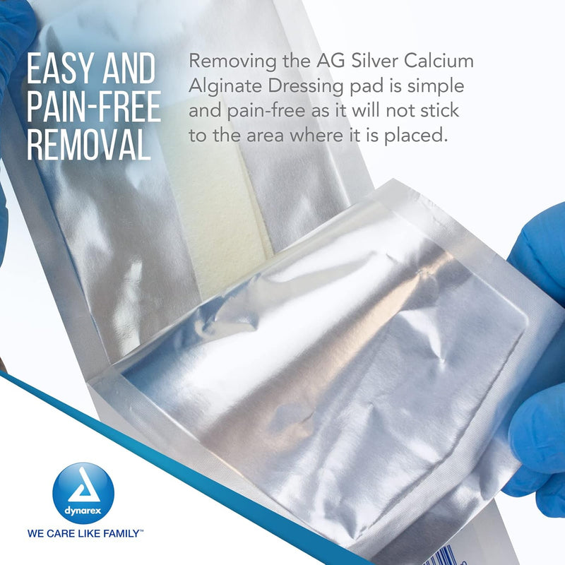 Dynarex DynaGinate AG - Silver Calcium Alginate Rope Dressing, 1/4" x 12"- 5ea/bx, 10bxs/cs (50 Count) Dynarex DynaGinate AG - Silver Calcium Alginate Rope Dressing, 1/4" x 12"- 5ea/bx, 10bxs/cs (50 Count)