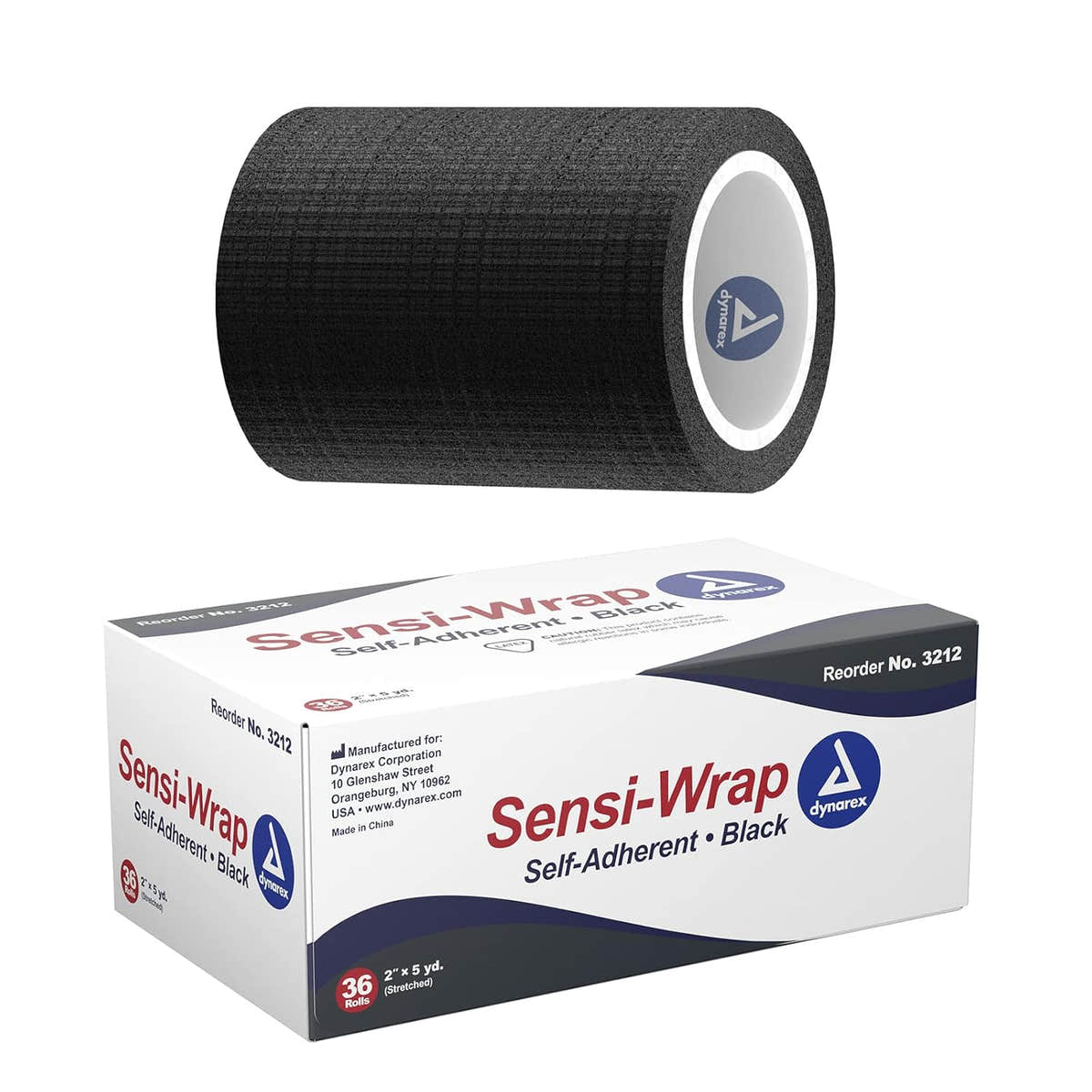 Dynarex Sensi Wrap, Self-Adherent, Black Dynarex Sensi Wrap, Self-Adherent, Black
