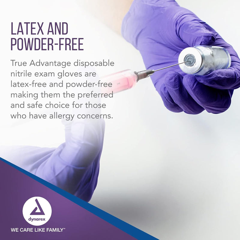 Dynarex True Advantage Nitrile Exam Gloves - 100ea/bx, 10bxs/cs (1000 Count) Dynarex True Advantage Nitrile Exam Gloves - 100ea/bx, 10bxs/cs (1000 Count)