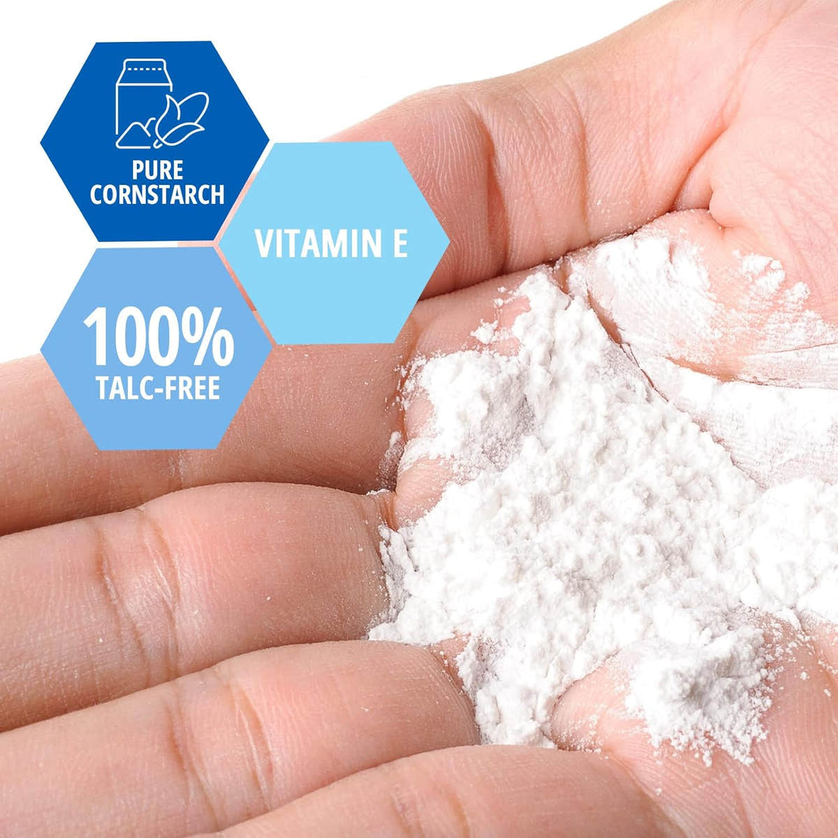 MEDPRIDE Hypoallergenic Talc Free Baby Powder with Seal, Cornstarch Powder with Aloe Vera and Vitamin E - White Bottle - 22 oz, 18/cs. MEDPRIDE Hypoallergenic Talc Free Baby Powder with Seal, Cornstarch Powder with Aloe Vera and Vitamin E - White Bottle - 22 oz, 18/cs.