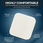 Medpride Foam Dressings 6"x6" - Sterile, Hydrophilic, Highly Absorbent- Soft, Non-Adhesive Pads, 10/Pack, Case of 20 (200 Count) Medpride Foam Dressings 6"x6" - Sterile, Hydrophilic, Highly Absorbent- Soft, Non-Adhesive Pads, 10/Pack, Case of 20 (200 Count)