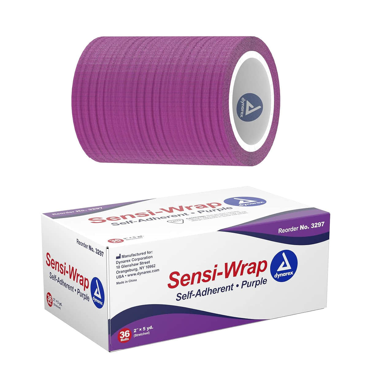 Dynarex Sensi Wrap, Self-Adherent, Purple Dynarex Sensi Wrap, Self-Adherent, Purple