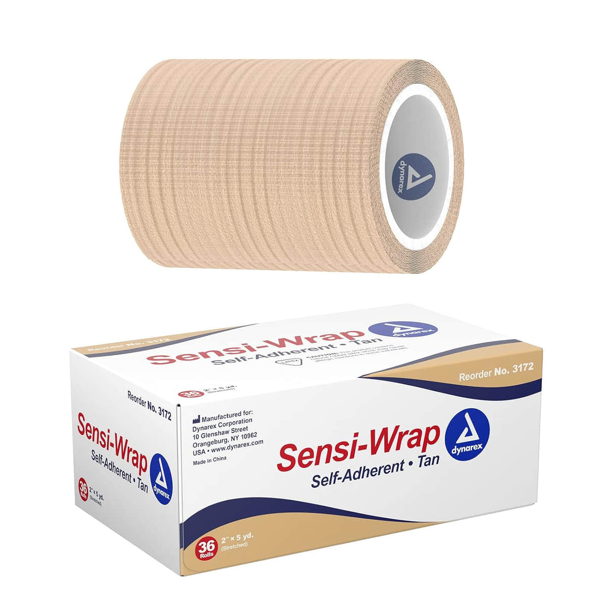 Dynarex Sensi Wrap, Self-Adherent, Tan Dynarex Sensi Wrap, Self-Adherent, Tan