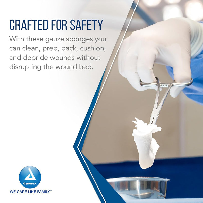 Dynarex Surgical Gauze Sponge - Sterile 2's, 8" x 4" 12 Ply, 25ea/bx, 20bxs/cs (500 Count) Dynarex Surgical Gauze Sponge - Sterile 2's, 8" x 4" 12 Ply, 25ea/bx, 20bxs/cs (500 Count)