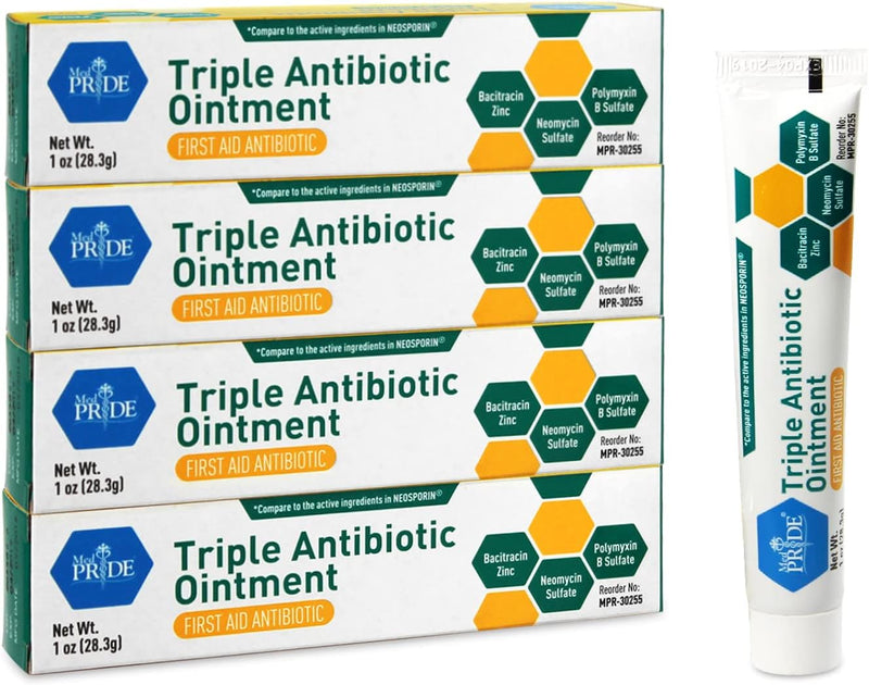 MedPride Triple Antibiotic Ointment - 1oz. Tubes - Indv. Boxed - Case of 72 MedPride Triple Antibiotic Ointment - 1oz. Tubes - Indv. Boxed - Case of 72