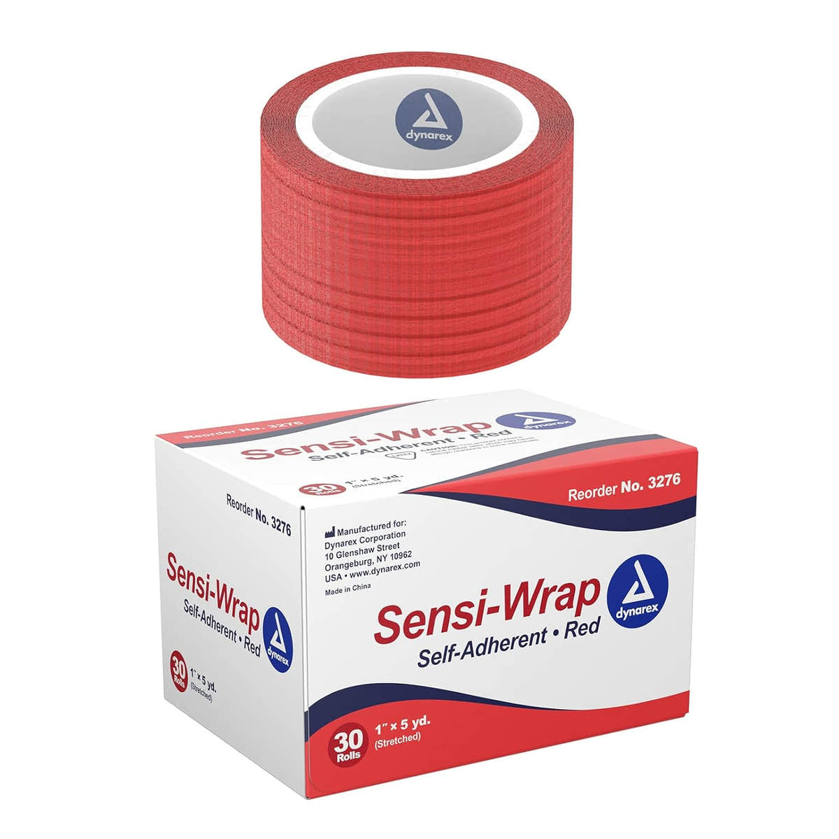 Dynarex Sensi Wrap, Self-Adherent, Red Dynarex Sensi Wrap, Self-Adherent, Red