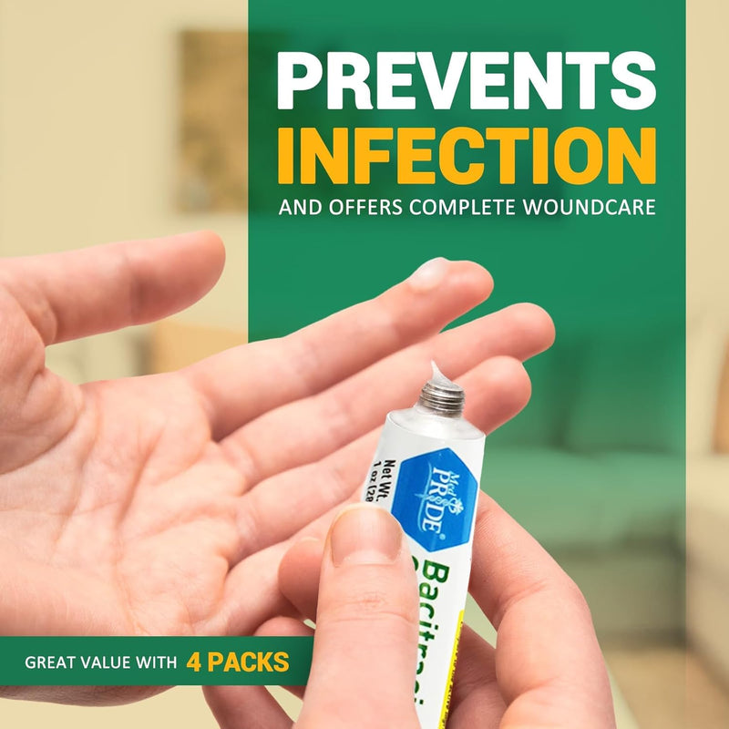 MedPride Bacitracin Zinc Ointment First Aid Antibiotic - 1oz. Tubes - Indv. Boxed- Case of 72 MedPride Bacitracin Zinc Ointment First Aid Antibiotic - 1oz. Tubes - Indv. Boxed- Case of 72