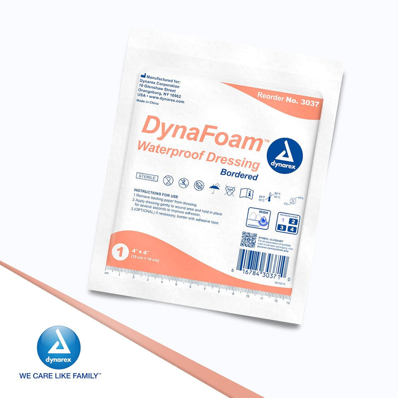 Dynarex DynaFoam - Waterproof Bordered Foam 10ea/bx, 12bxs/cs (1200 Count) Dynarex DynaFoam - Waterproof Bordered Foam 10ea/bx, 12bxs/cs (1200 Count)