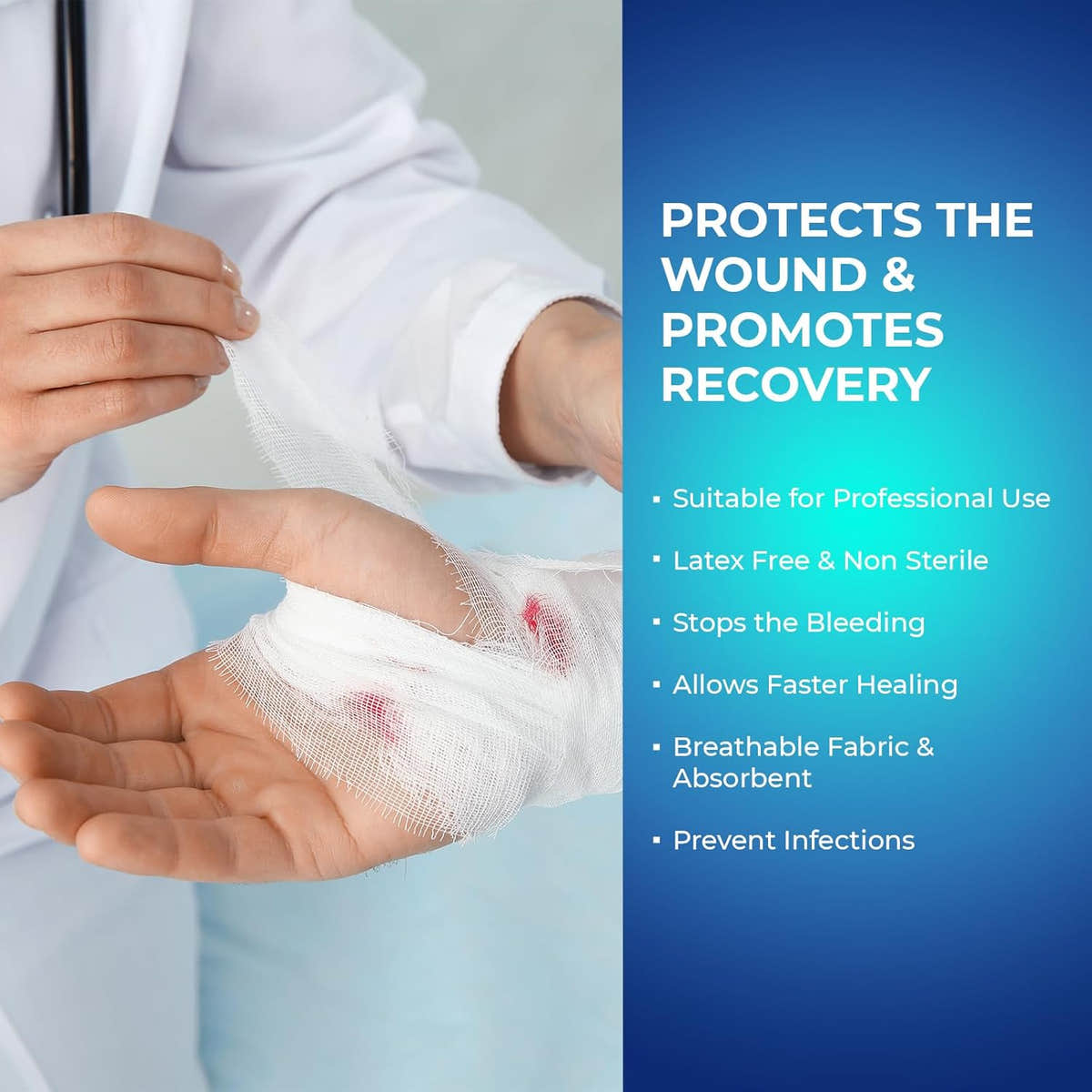 MedPride Conforming Stretch Gauze Bandage Roll - Sterile - 6"x4.1 yds - 6 Rolls/Box, Case of 8 (48 Count) MedPride Conforming Stretch Gauze Bandage Roll - Sterile - 6"x4.1 yds - 6 Rolls/Box, Case of 8 (48 Count)