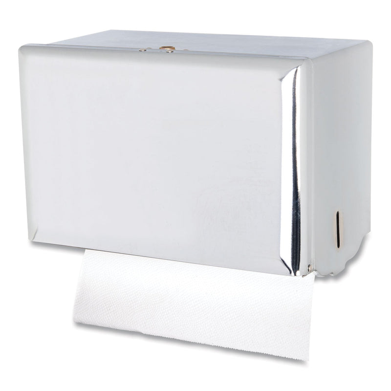 San Jamar Singlefold Paper Towel Dispenser, 10.75 x 6 x 7.5, Chrome San Jamar Singlefold Paper Towel Dispenser, 10.75 x 6 x 7.5, Chrome