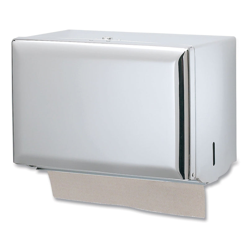 San Jamar Singlefold Paper Towel Dispenser, 10.75 x 6 x 7.5, Chrome San Jamar Singlefold Paper Towel Dispenser, 10.75 x 6 x 7.5, Chrome