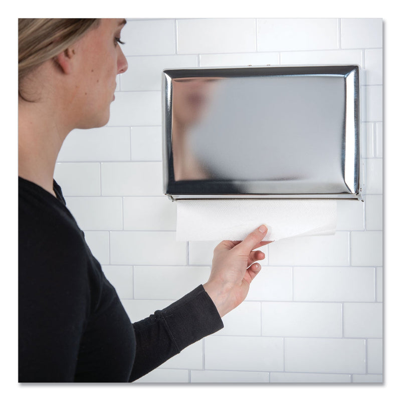 San Jamar Singlefold Paper Towel Dispenser, 10.75 x 6 x 7.5, Chrome San Jamar Singlefold Paper Towel Dispenser, 10.75 x 6 x 7.5, Chrome