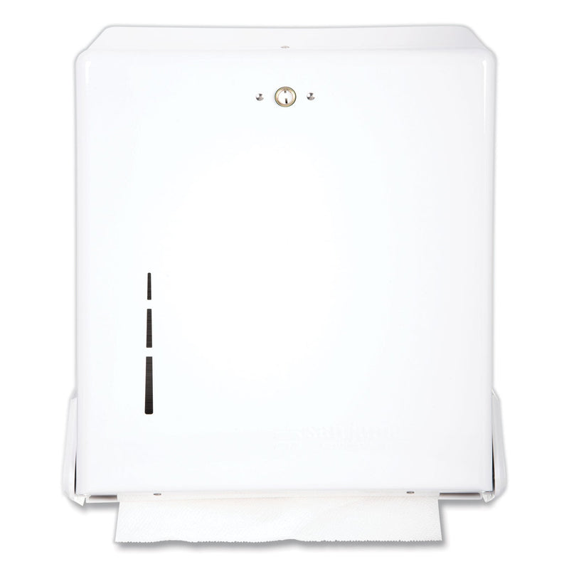 San Jamar True Fold C-Fold/Multifold Paper Towel Dispenser, 11.63 x 5 x 14.5, White San Jamar True Fold C-Fold/Multifold Paper Towel Dispenser, 11.63 x 5 x 14.5, White