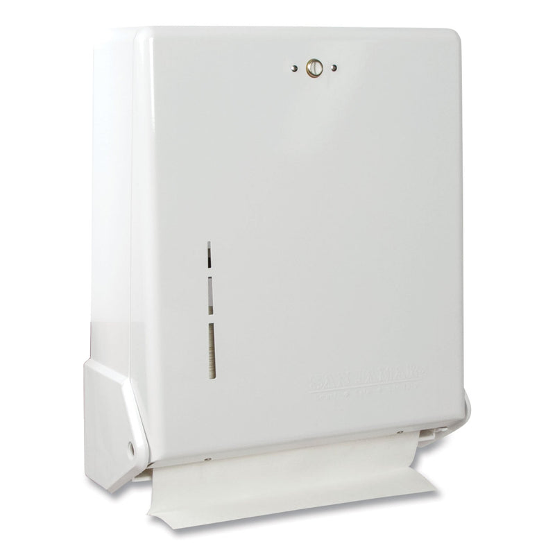 San Jamar True Fold C-Fold/Multifold Paper Towel Dispenser, 11.63 x 5 x 14.5, White San Jamar True Fold C-Fold/Multifold Paper Towel Dispenser, 11.63 x 5 x 14.5, White