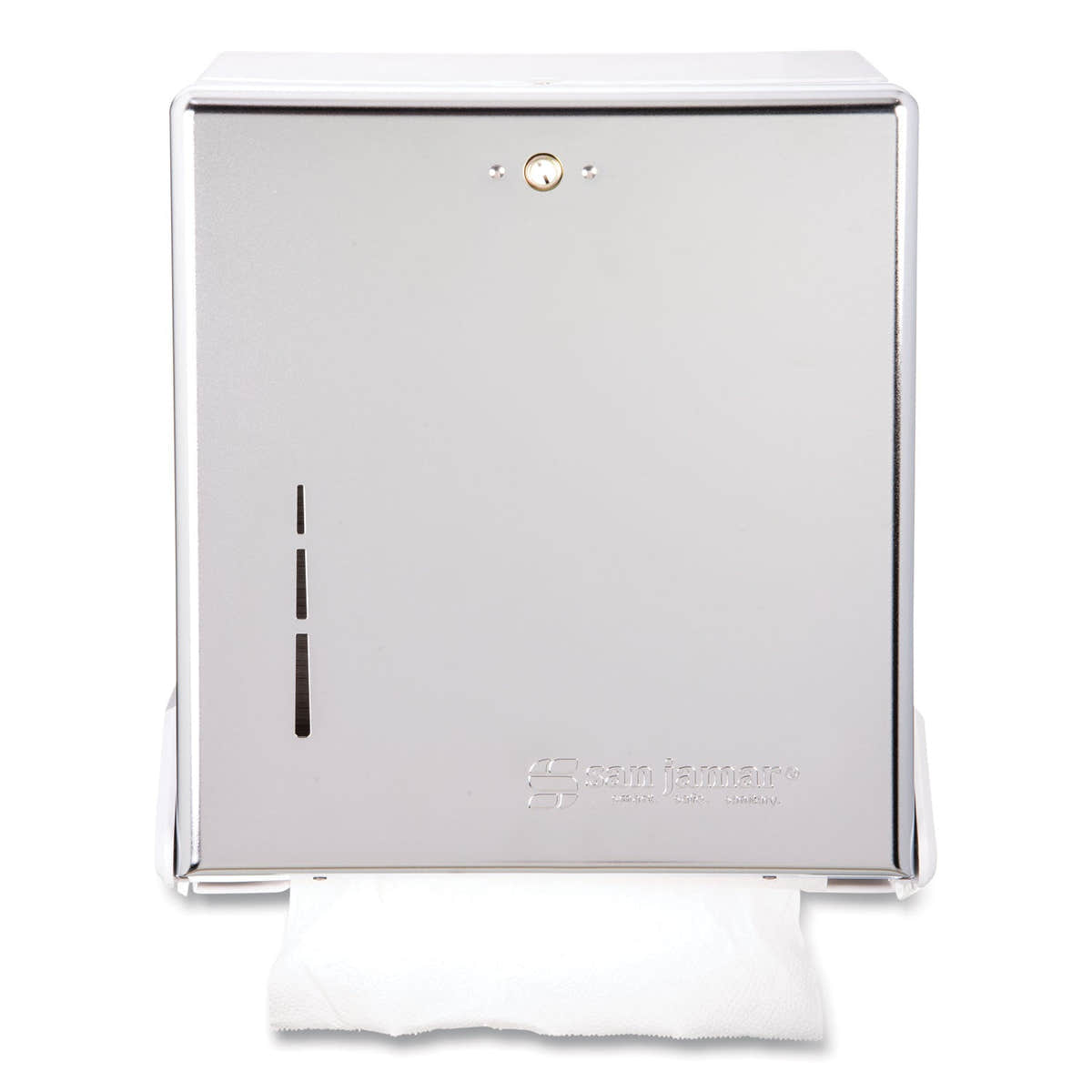 San Jamar True Fold C-Fold/Multifold Paper Towel Dispenser, 11.63 x 5 x 14.5, Chrome San Jamar True Fold C-Fold/Multifold Paper Towel Dispenser, 11.63 x 5 x 14.5, Chrome
