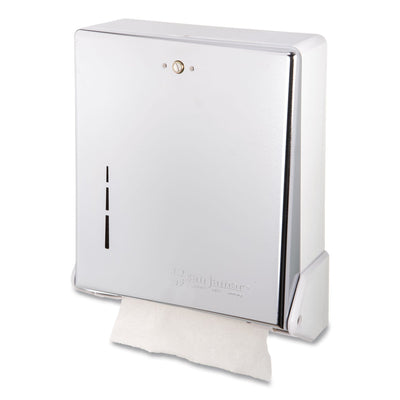 San Jamar True Fold C-Fold/Multifold Paper Towel Dispenser, 11.63 x 5 x 14.5, Chrome San Jamar True Fold C-Fold/Multifold Paper Towel Dispenser, 11.63 x 5 x 14.5, Chrome