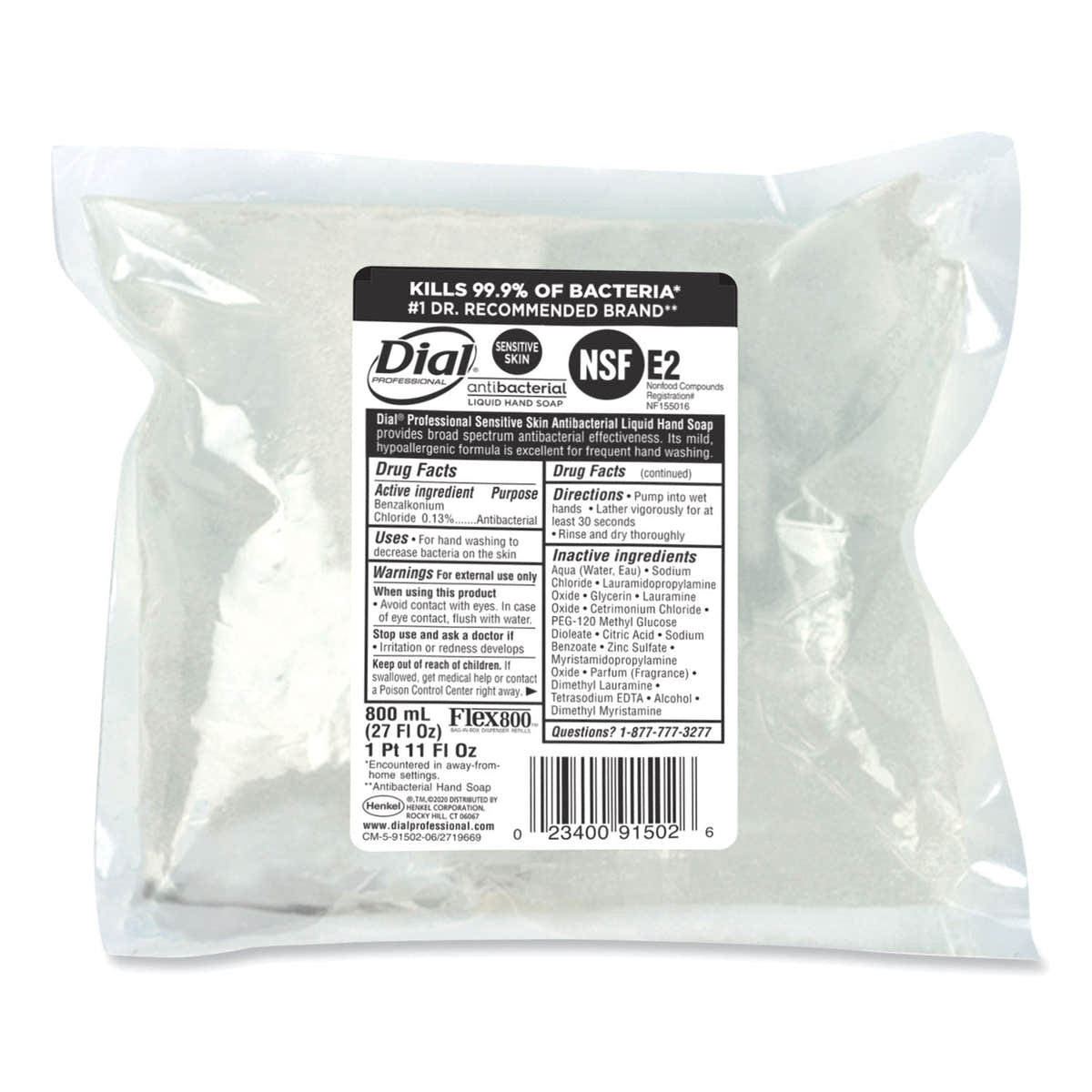 Dial Antibacterial Sensitive Skin Liquid Hand Soap Refill for Dial 800 mL Dispenser, Floral, 800 mL, 12/Carton Dial Antibacterial Sensitive Skin Liquid Hand Soap Refill for Dial 800 mL Dispenser, Floral, 800 mL, 12/Carton