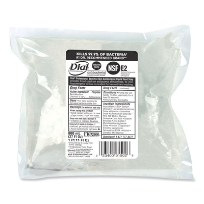 Dial Antibacterial Sensitive Skin Liquid Hand Soap Refill for Dial 800 mL Dispenser, Floral, 800 mL, 12/Carton Dial Antibacterial Sensitive Skin Liquid Hand Soap Refill for Dial 800 mL Dispenser, Floral, 800 mL, 12/Carton