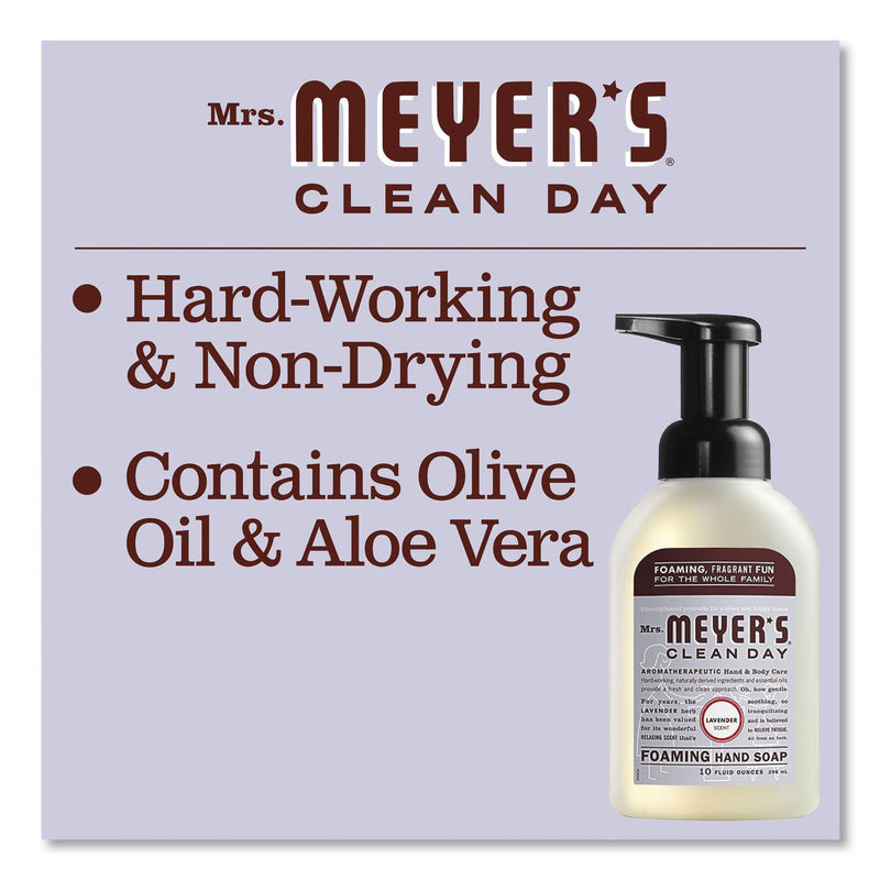 Mrs. Meyer's Foaming Hand Soap, Lavender, 10 oz, 6/Carton Mrs. Meyer's Foaming Hand Soap, Lavender, 10 oz, 6/Carton