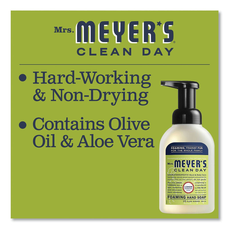 Mrs. Meyer's Foaming Hand Soap, Lemon Verbena, 10 oz, 6/Carton Mrs. Meyer's Foaming Hand Soap, Lemon Verbena, 10 oz, 6/Carton