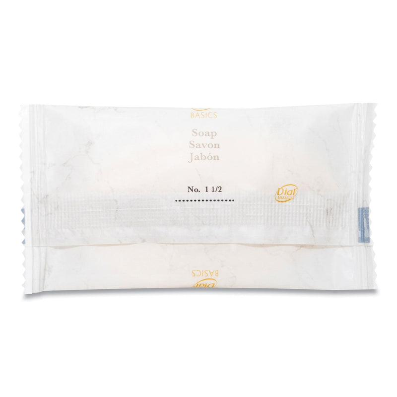Dial Basics Deodorant Bar Soap, # 1 1/2 Individually Wrapped Bar, 500/Carton Dial Basics Deodorant Bar Soap, # 1 1/2 Individually Wrapped Bar, 500/Carton