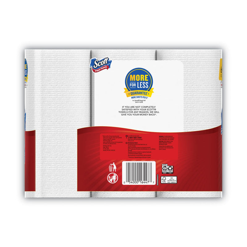 Scott Choose-a-Size Mega Kitchen Roll Paper Towels, 1-Ply, 102/Roll, 6 Rolls/Pack, 4 Packs/Carton Scott Choose-a-Size Mega Kitchen Roll Paper Towels, 1-Ply, 102/Roll, 6 Rolls/Pack, 4 Packs/Carton