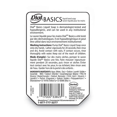 Dial Basics MP Free Liquid Hand Soap, Unscented, 15 oz Refill Bottle, 6/Carton Dial Basics MP Free Liquid Hand Soap, Unscented, 15 oz Refill Bottle, 6/Carton