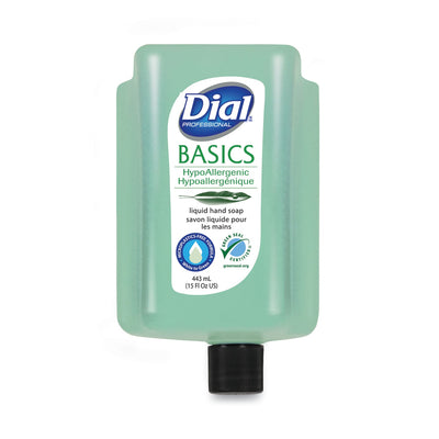 Dial Basics MP Free Liquid Hand Soap, Unscented, 15 oz Refill Bottle, 6/Carton Dial Basics MP Free Liquid Hand Soap, Unscented, 15 oz Refill Bottle, 6/Carton