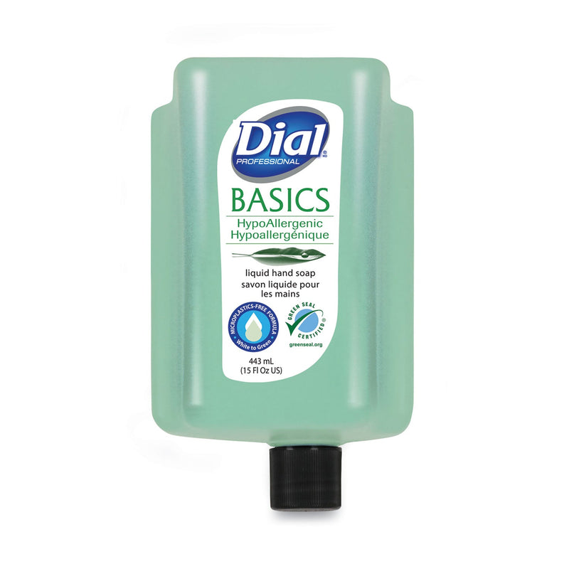 Dial Basics MP Free Liquid Hand Soap, Unscented, 15 oz Refill Bottle, 6/Carton Dial Basics MP Free Liquid Hand Soap, Unscented, 15 oz Refill Bottle, 6/Carton