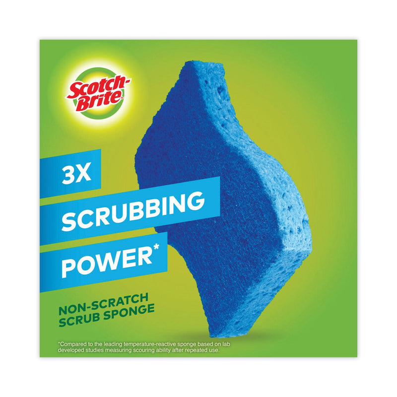 Scotch-Brite Non-Scratch Multi-Purpose Scrub Sponge, 4.4 x 2.6, 0.8" Thick, Blue, 6/Pack Scotch-Brite Non-Scratch Multi-Purpose Scrub Sponge, 4.4 x 2.6, 0.8" Thick, Blue, 6/Pack