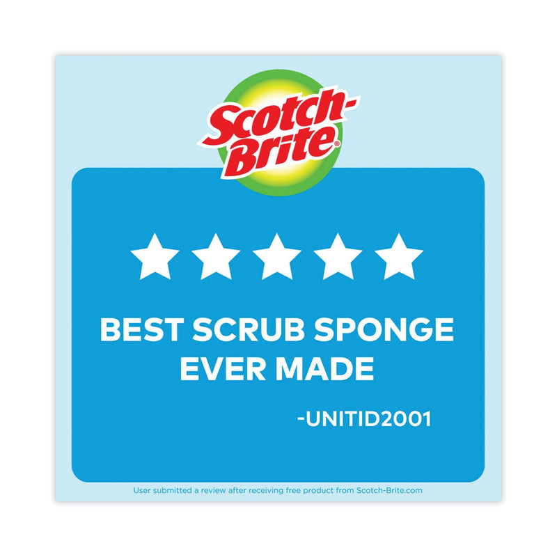 Scotch-Brite Non-Scratch Multi-Purpose Scrub Sponge, 4.4 x 2.6, 0.8" Thick, Blue, 6/Pack Scotch-Brite Non-Scratch Multi-Purpose Scrub Sponge, 4.4 x 2.6, 0.8" Thick, Blue, 6/Pack