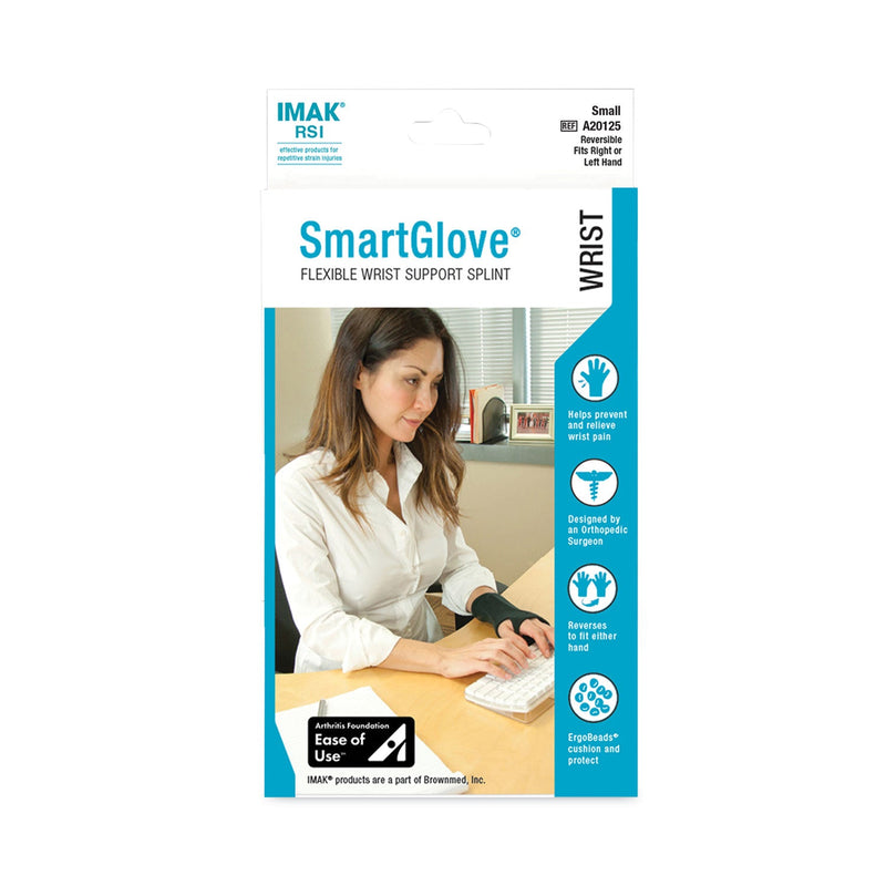 IMAK SmartGlove Wrist Wrap, Small, Fits Hands Up to 3.25" Wide, Black IMAK SmartGlove Wrist Wrap, Small, Fits Hands Up to 3.25" Wide, Black