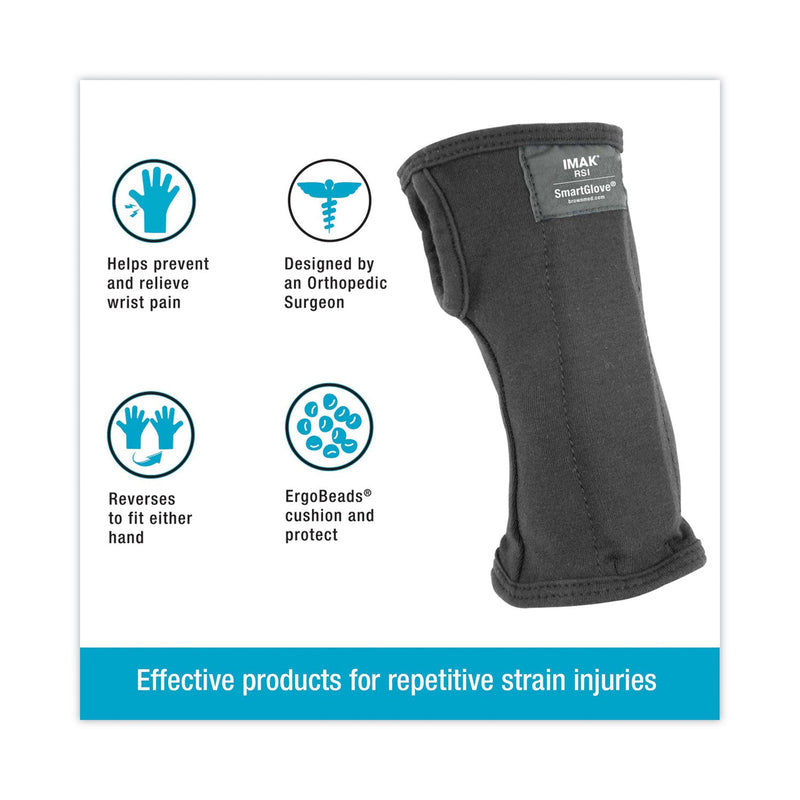 IMAK SmartGlove Wrist Wrap, Small, Fits Hands Up to 3.25" Wide, Black IMAK SmartGlove Wrist Wrap, Small, Fits Hands Up to 3.25" Wide, Black
