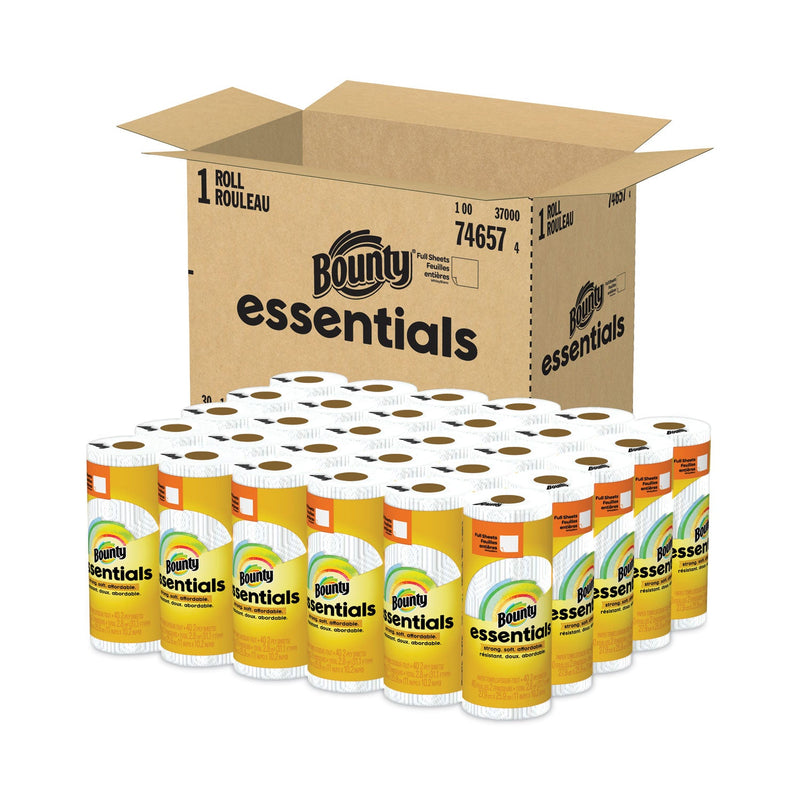 Bounty Essentials Kitchen Roll Paper Towels, 2-Ply, 11 x 10.2, 40 Sheets/Roll, 30 Rolls/Carton Bounty Essentials Kitchen Roll Paper Towels, 2-Ply, 11 x 10.2, 40 Sheets/Roll, 30 Rolls/Carton