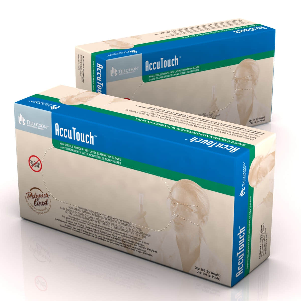 Dynarex AccuTouch Latex Exam Gloves - 100ea/bx, 10bxs/cs (1000 Count) Dynarex AccuTouch Latex Exam Gloves - 100ea/bx, 10bxs/cs (1000 Count)