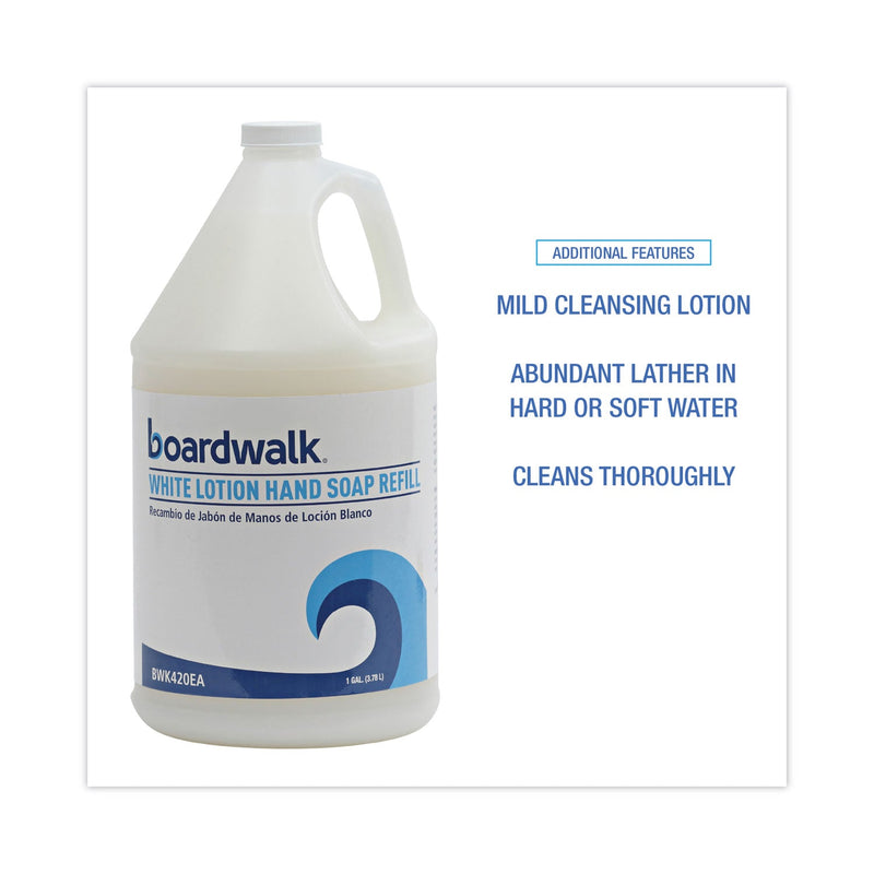 Boardwalk Mild Cleansing Lotion Soap, Cherry Scent, Liquid, 1 gal Bottle, 4/Carton Boardwalk Mild Cleansing Lotion Soap, Cherry Scent, Liquid, 1 gal Bottle, 4/Carton